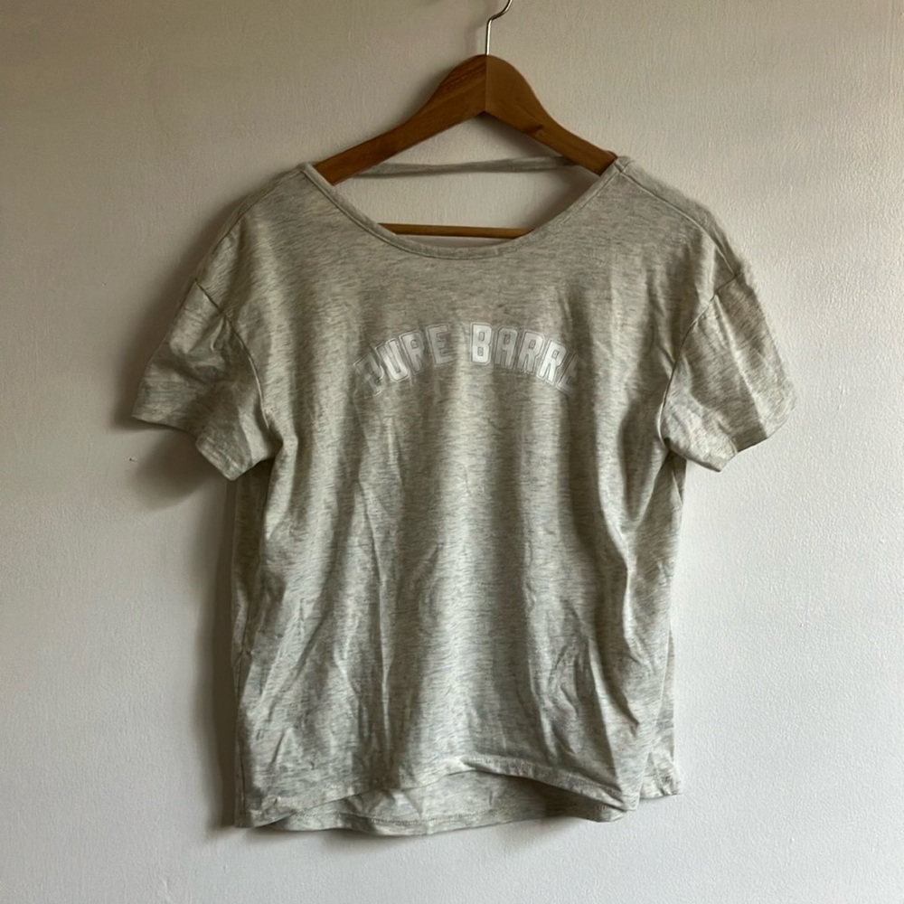Pure Barre Heathered Short Sleeve Scoop-Back Tee